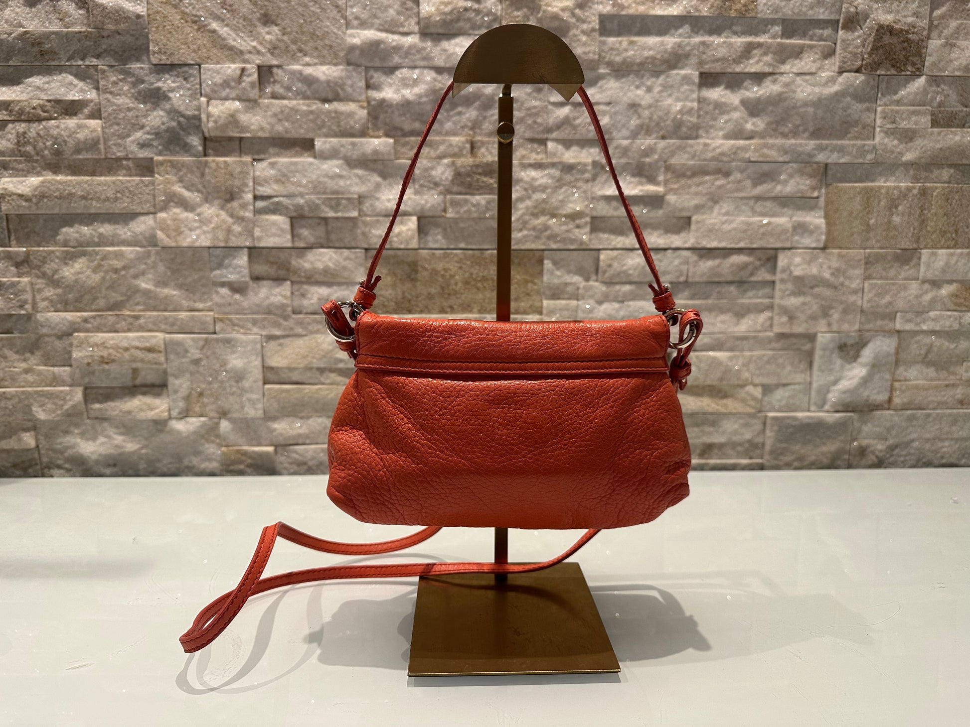 Chloé Orange Leather Lily  Bag